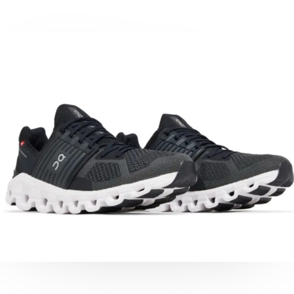 On Running Black and White Athletic Shoes - Picture 3 of 16